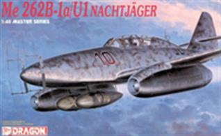 Dragon (Plastics) 1/48 German Me262-1a/u-1 Nightfighter Kit 5519Glue and paints are required to assemble and complete the model (not included)