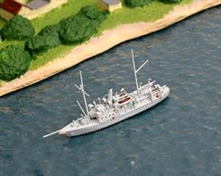 This is a 1/1250 model of a Habich-class colonial gun boat, SMS Moewe. Moewe was based at Tsingtau and outlasted her sisters (Habich &amp; Adler) despite being hulked and sold in 1910.