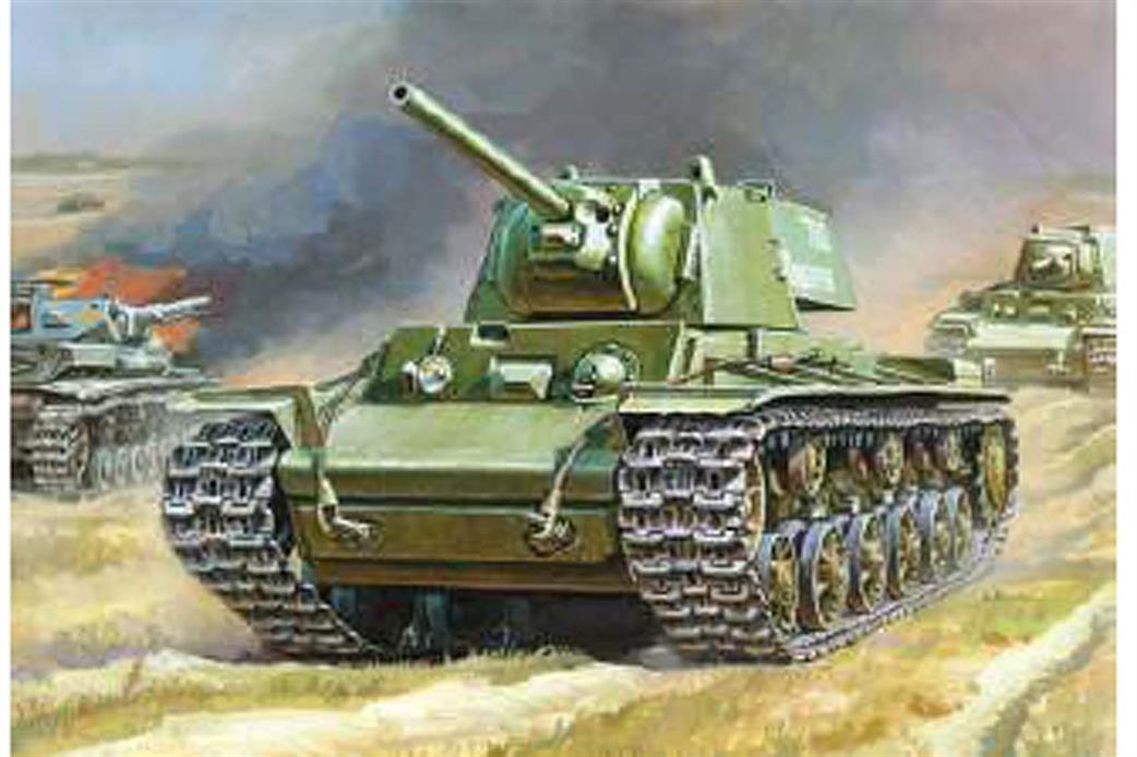 Zvezda 1/100 6190 Russian KV-1 Tank with F32 Gun Kit