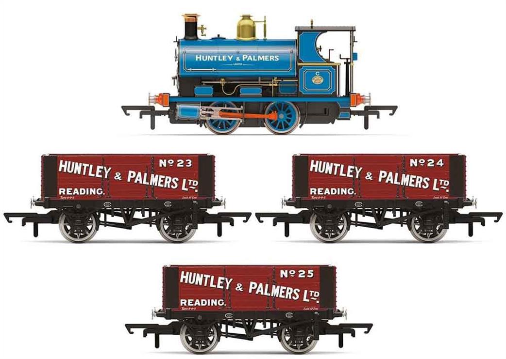 Hornby OO R3686 Huntley & Palmers Train Pack Peckett W4 Class 0-4-0ST C with 3 Open Coal Wagons