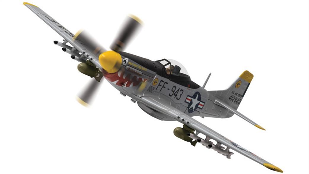 Corgi AA27702 USAF P51-D Mustang Was That Too Fast 18th Fighter Bomber Group South Korea 1951 1/72
