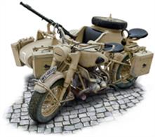Italeri 1/9 German Military BMW R75 Motorbike with Sidecar Plastic Model Kit 7403