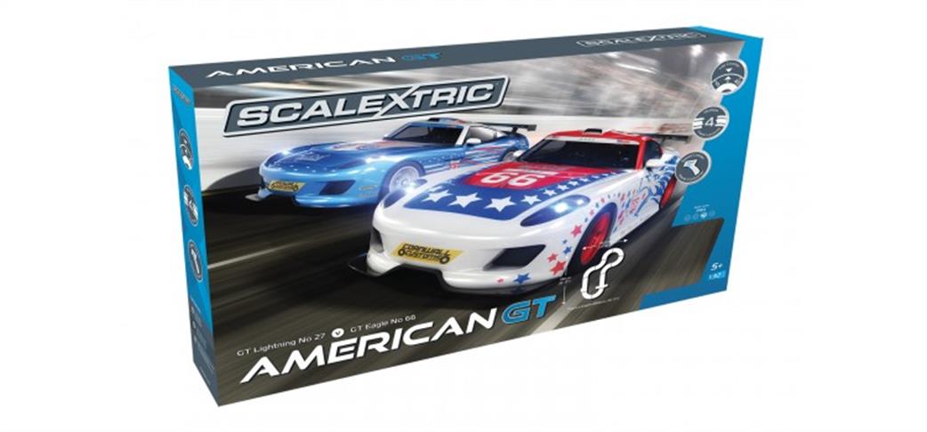 Scalextric 1/32 C1361 American GT Slot Car Set