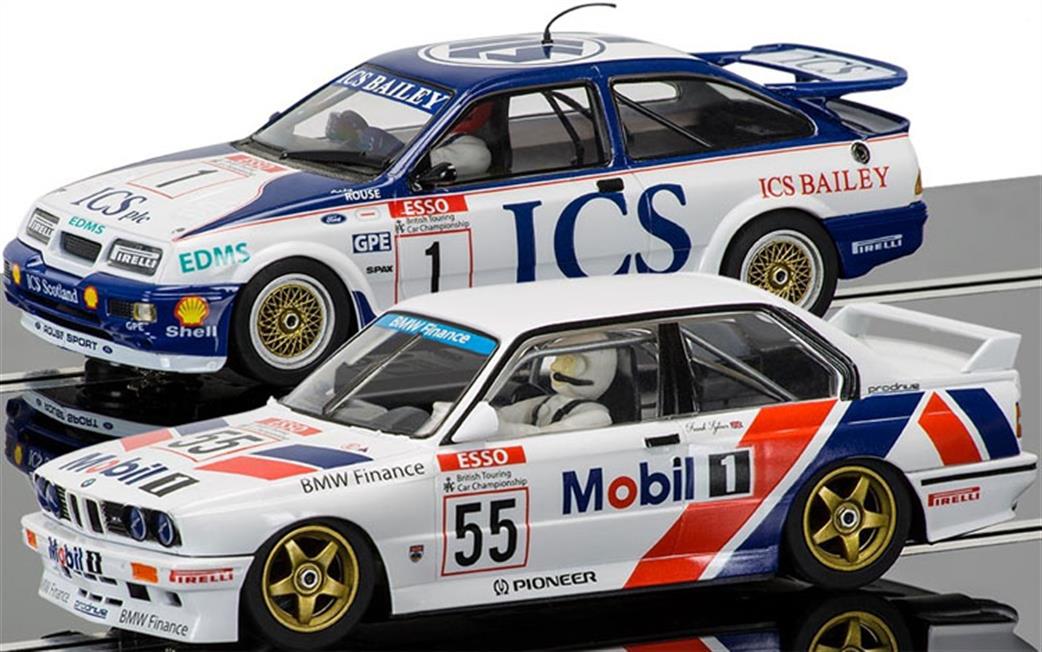 Scalextric 1/32 C3693A Touring Cars Legends Ford Sierra RS500 vs BMW E30 Slot Car Twin Pack