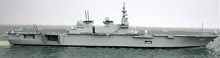 1/1250 scale model cast in metal of the Japanese DDH Izumo. Originally designated as a helicopter destroyer because of political constraints this is the largest warship built for Japan since 1945 and is to be followed by a sister ship, Kaga!