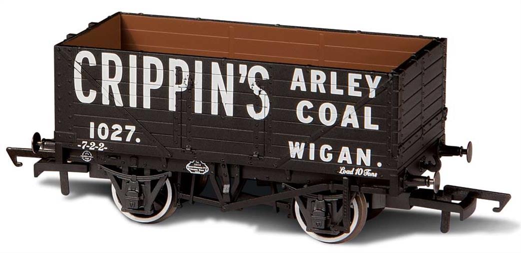 Oxford Rail OO OR76MW7011 Crippin's Arley Coal, Wigan 7 Plank Open Coal Wagon 1027