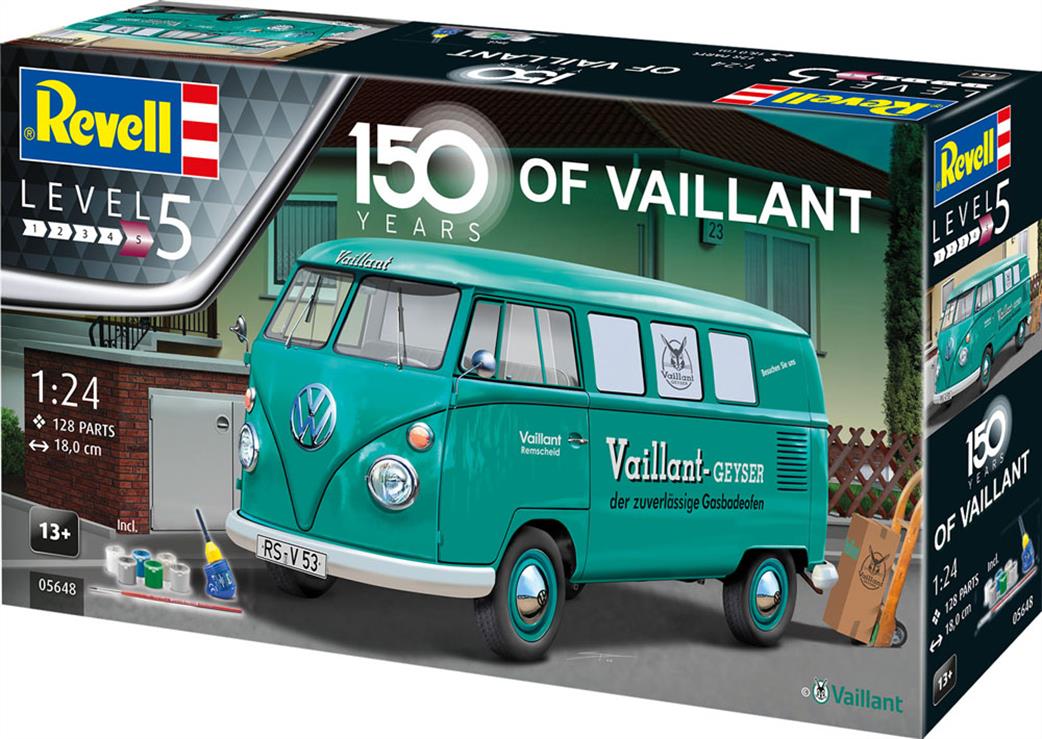 Revell 1/24 05648 VW T1 Samba Bus Vaillant 150th Anniversary Livery Kit