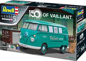 Experience a piece of history with the exclusive “150 years of Vaillant – VW T1 Bus” model kit. On an impressive scale of 1:24, this kit allows you to authentically recreate a historic vehicle made famous by the Vaillant Group. With 128 precisely manufactured parts, this kit is ideal for advanced model builders (level 4) and offers a detailed replica with realistic dimensions of 180 mm long, 77 mm wide and 82 mm high. The age recommendation for this kit is 13+ years.