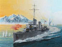 German Destroyer Type 1936 05141Glue and paints are required
