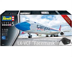 Revell 03836 1/144th Boeing 747-8F Cargolux LX-VCF Facemask Cutaway kit Limited EditionGlue and paints are required
