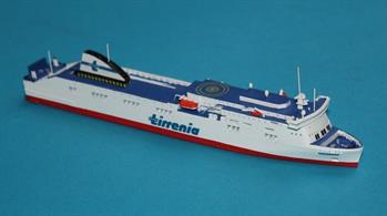 Dimonios is a RORO Passenger Ferry used on the Sardinia Run and operated by Sardegna and is modelled in diecast by Rhenania in a 1/1250th scaleLength = 150mm