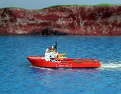 Normand Skarven is a Tug / Supply Vessel and is modelled by Rhenania Junior (RJ254) in&nbsp;1/1250th scale&nbsp;hand-made painted metal waterline modelLength = 65mm