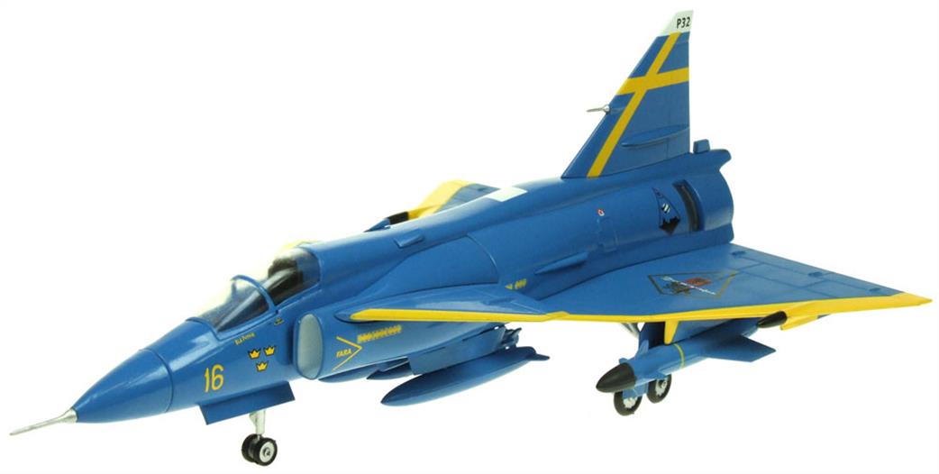 Aviation 1/72 AV7242003 SAAB Viggen F16-32 JA37D BLA Petter Uppsala Jet Fighter Model
