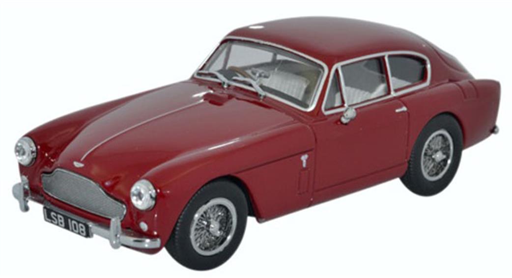 Oxford Diecast 1/43 AMDB2003 Aston Martin DB2 MkIII Saloon Peony Red