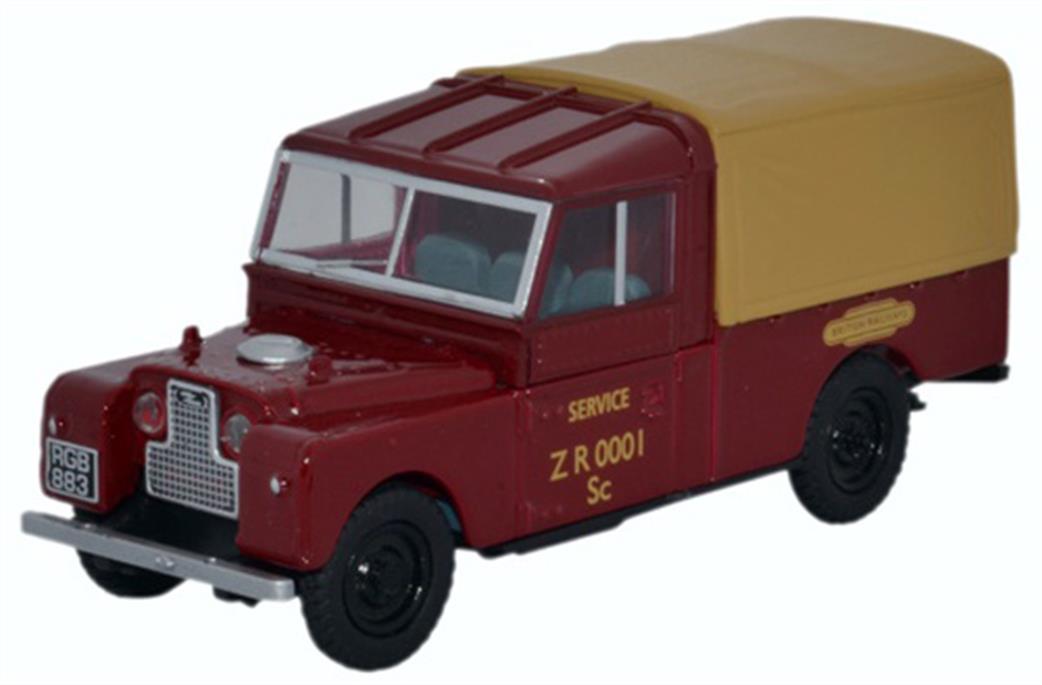 Oxford Diecast 1/43 LAN1109009 Land Rover Series 1 109in Canvas British Railways