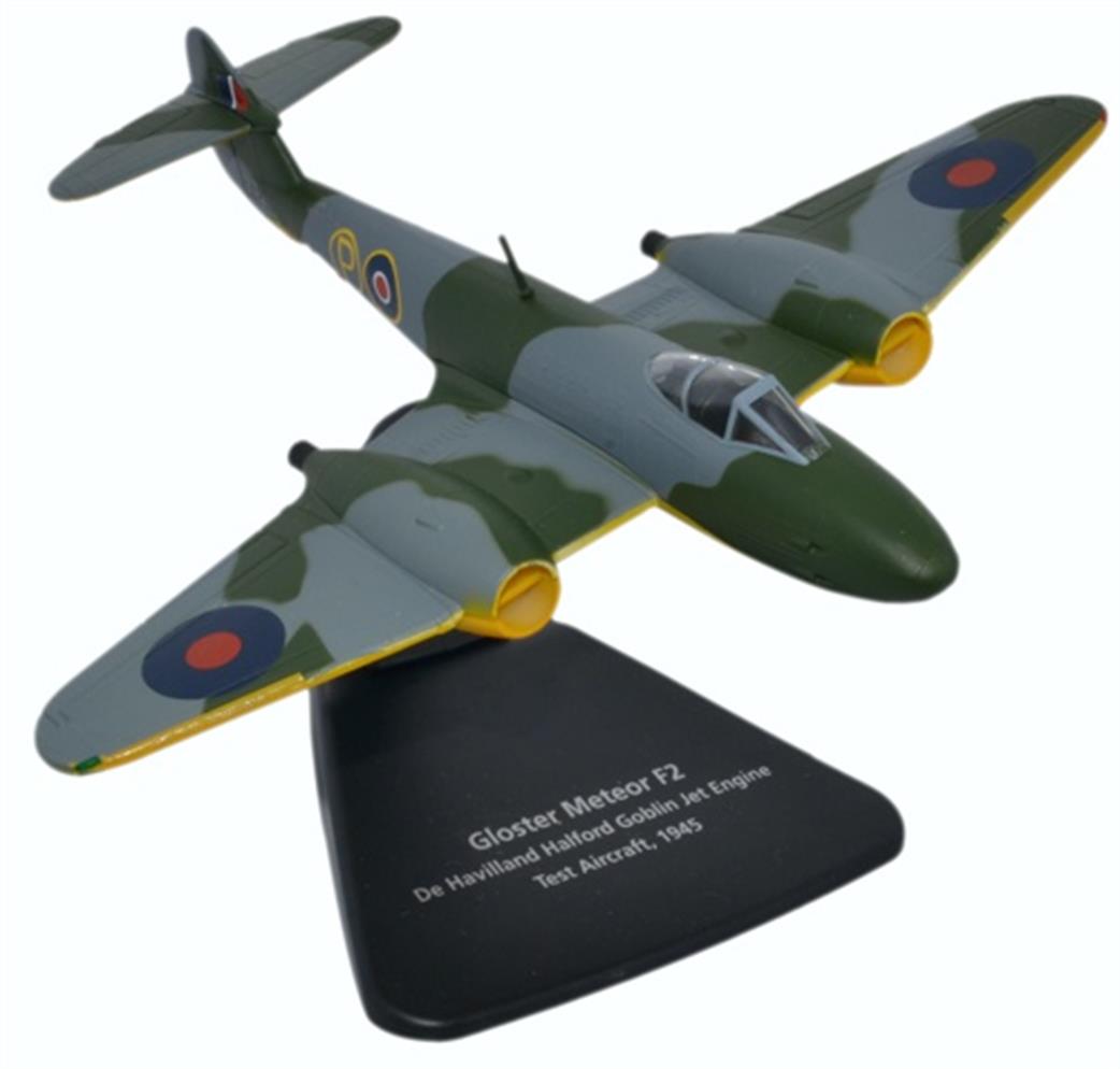 Oxford Diecast 1/72 AC068 Gloster Meteor F2 De Haviland Halford Goblin Jet Engine Test Aircraft