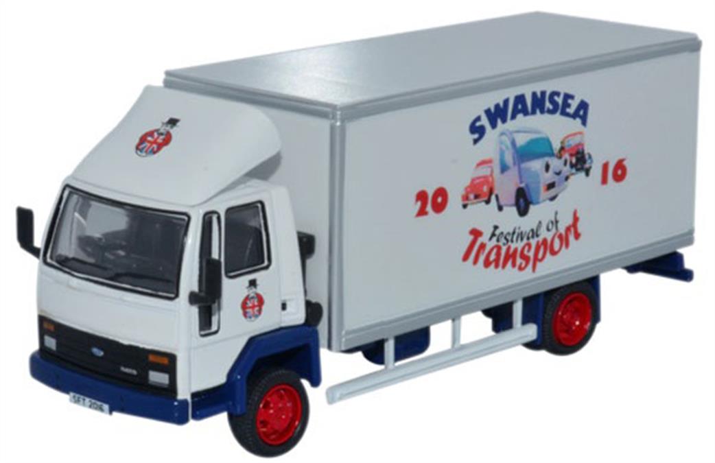 Oxford Diecast 1/76 SP108 Ford Cargo Box Van Swansea Festival of Transport 2016