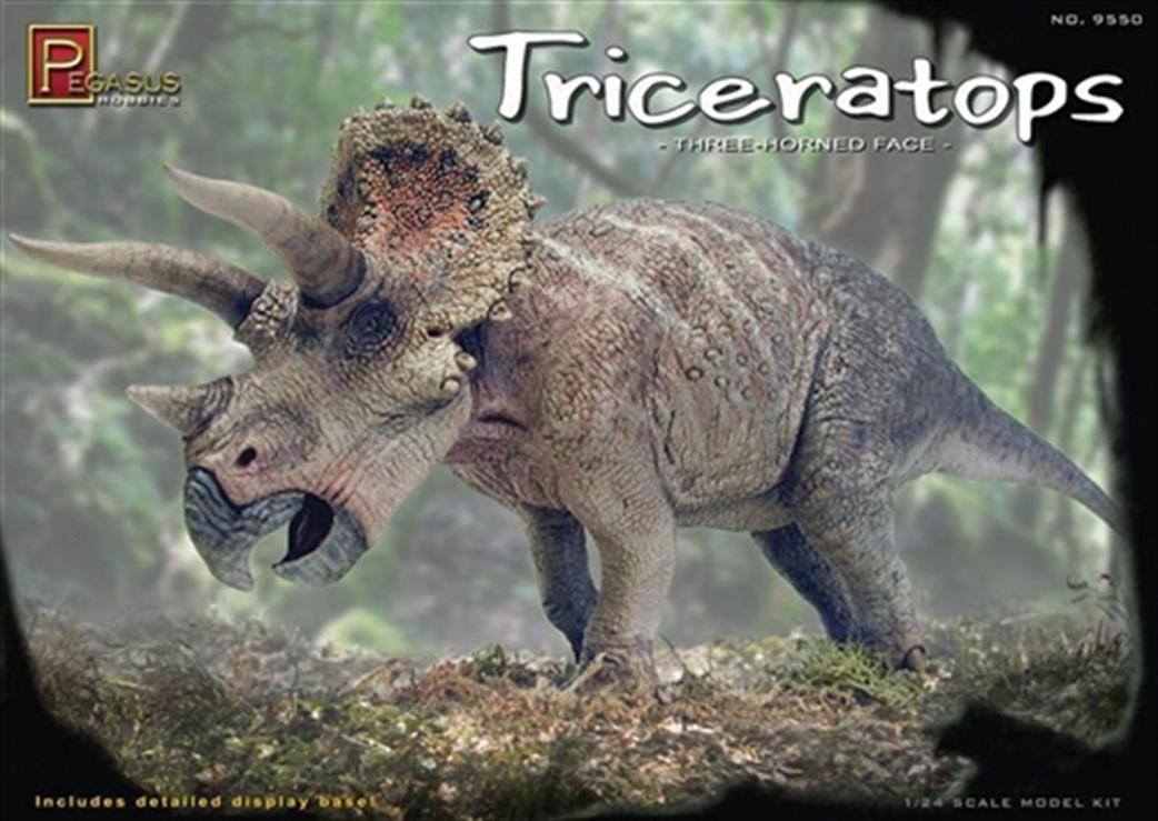 Pegasus Hobbies 1/24 9550 Triceratops Dinosaur Kit