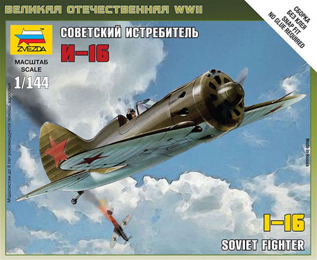 Zvezda 1/144 6254 Russian I-16 Soviet  Fighter Kit