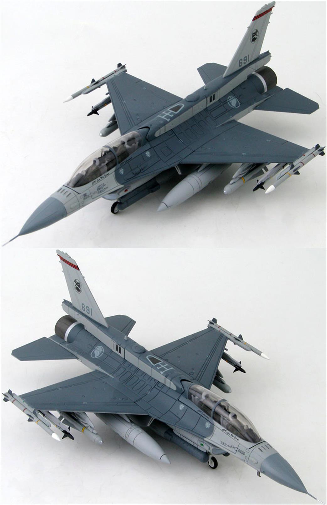 Hobby Master 1/72 HA3837 Lockheed F-16D Fighting Falcon 691, 140 Sqn., RSAF, Singapore