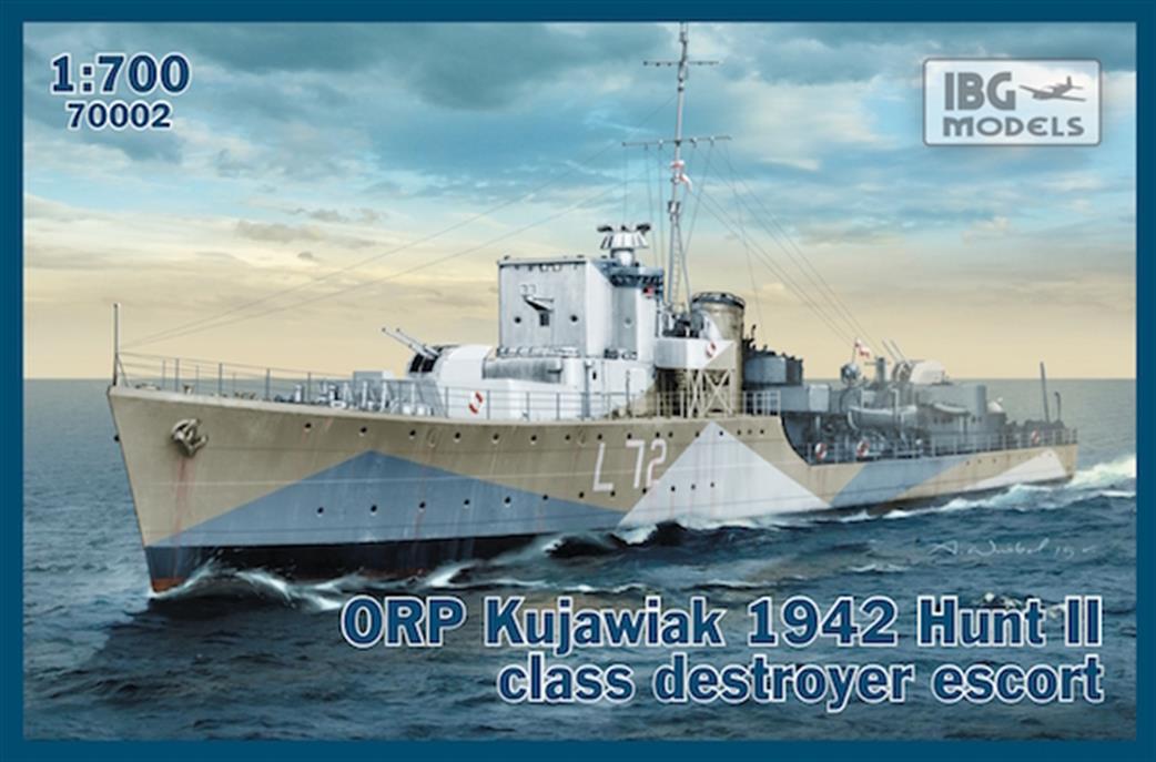 IBG Models 70002 ORP Kujawaik 1942 Hunt II Class Destroyer Escort Kit 1/700