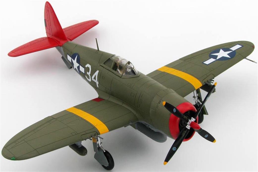 Hobby Master 1/48 HA8454 P-47D Thunderbolt Tuskegee No.34, 100th FS, 332nd FG, Italy 1944