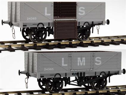Dapol O Gauge 7F-051-035 LMS 5 Plank Open Wagon5 plank open wagons were the most common general goods wagon and were standardised by the RCH in 1923. They had a capacity of 10 tons; many were privately owned and carried on in use post nationalisation.