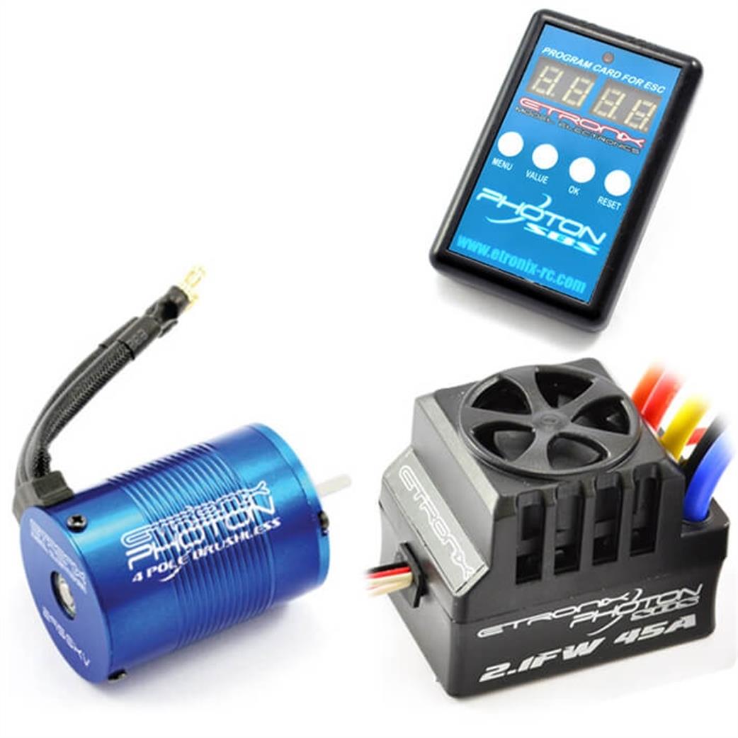 Etronix 1/10 ET0420 Photon 2.9KV Brushless Motor & 60A Esc Combo