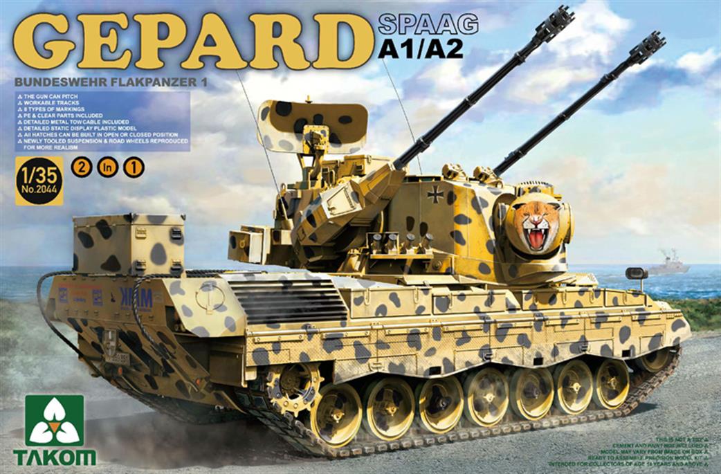 Takom 1/35 02044 Bundeswehr Flakpanzer 1 Gepard SPAAG A1/A2