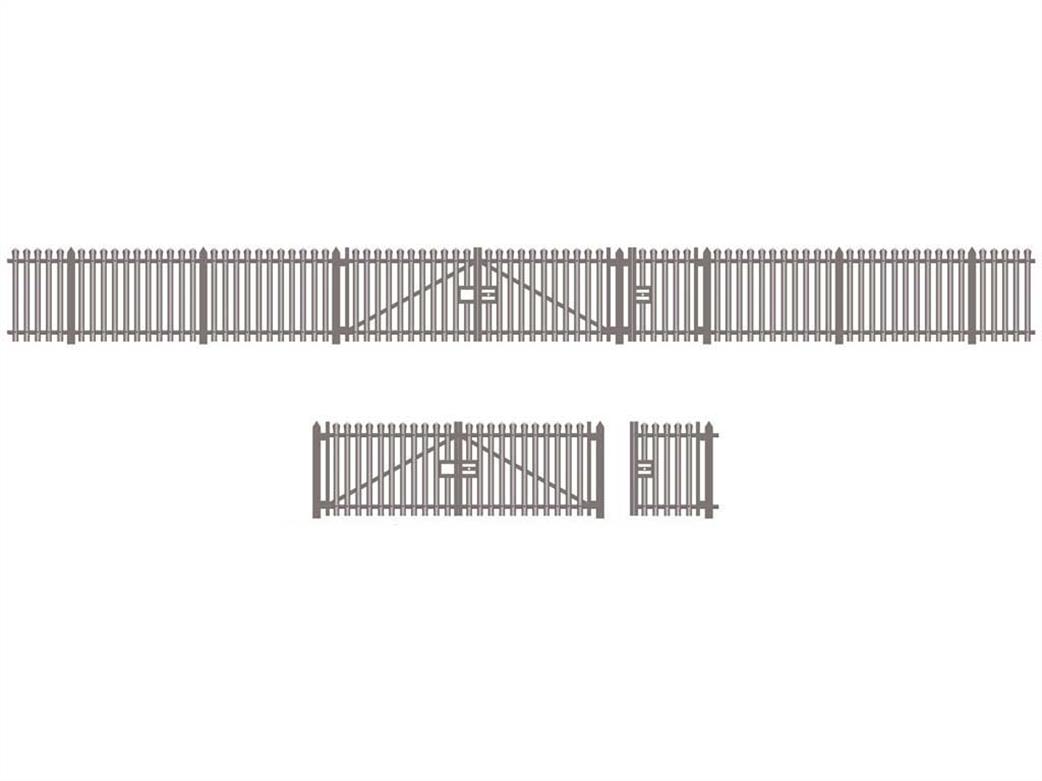 Ratio 280 Modern Palisade Fencing with Gates N