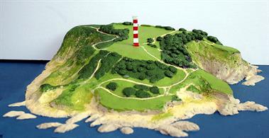 A 1/1250 scale model of the rocky Cornish headland, Gribbin Head&nbsp;with its distinctive red and white daymark identifying the route to the port of Fowey. The model is large and heavy (1.5kg) and is only available "Click &amp; Collect" from an Antics shop.