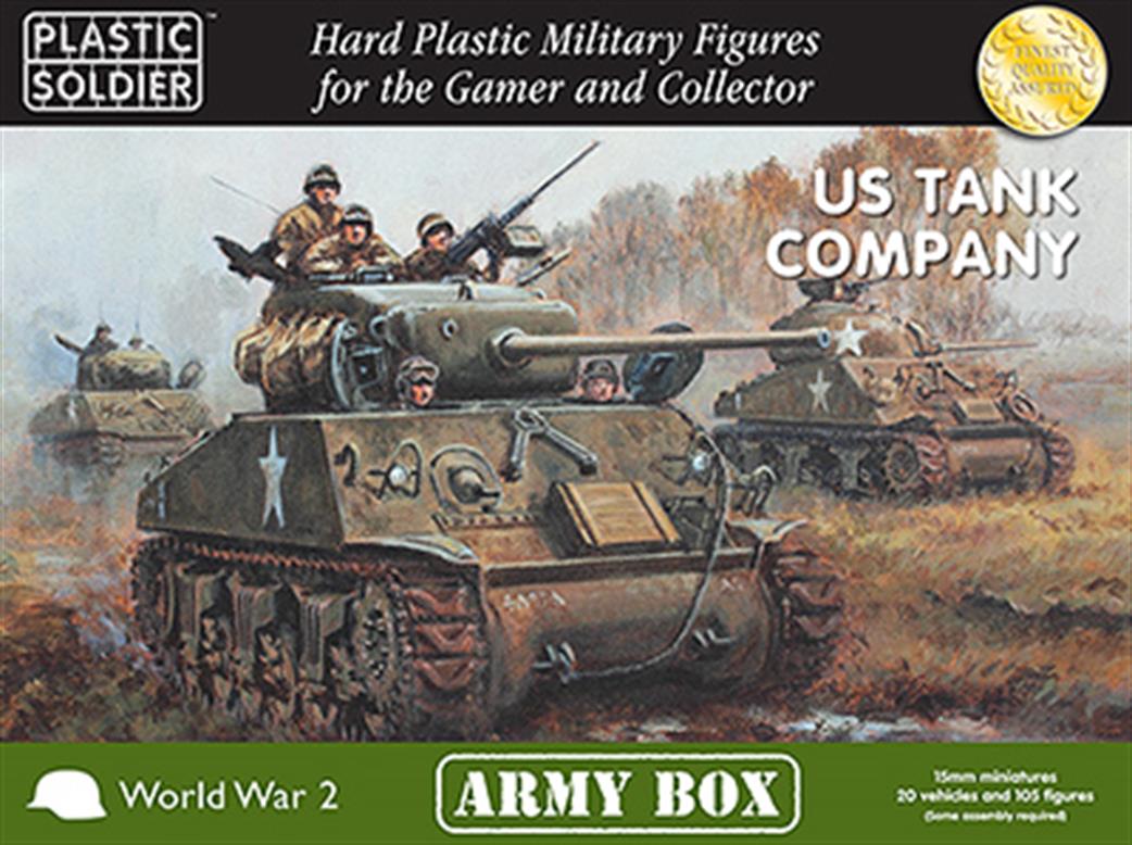 Plastic Soldier 15mm PSCAB15003 US Tank Company 1944 Army Box