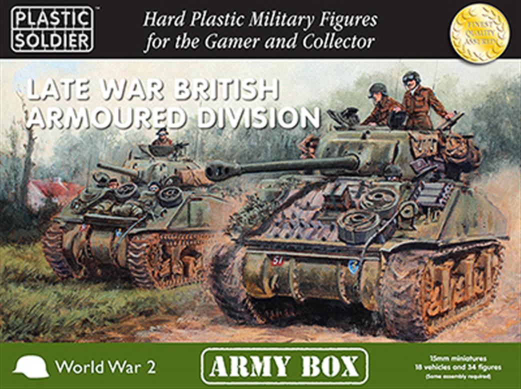 Plastic Soldier 15mm PSCAB15002 Late War British Armoured Division Army Box