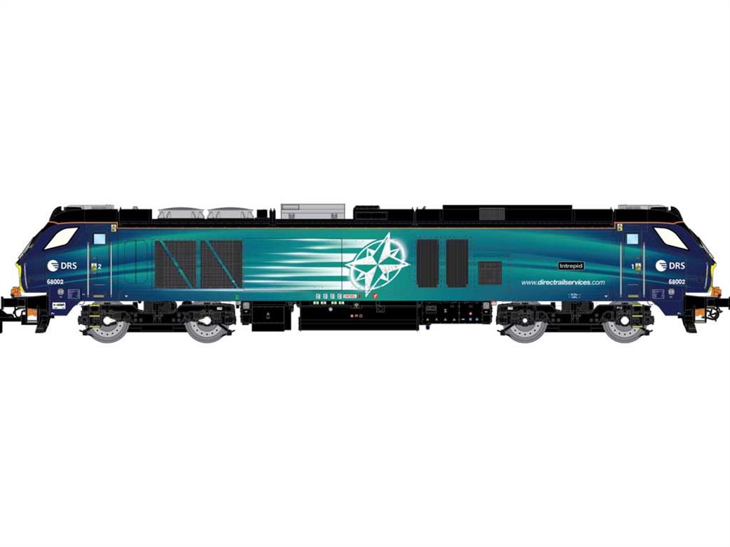 Dapol OO 4D-022-027 DRS 68002 Intrepid Class 68 Diesel Locomotive Compass Livery New Logos