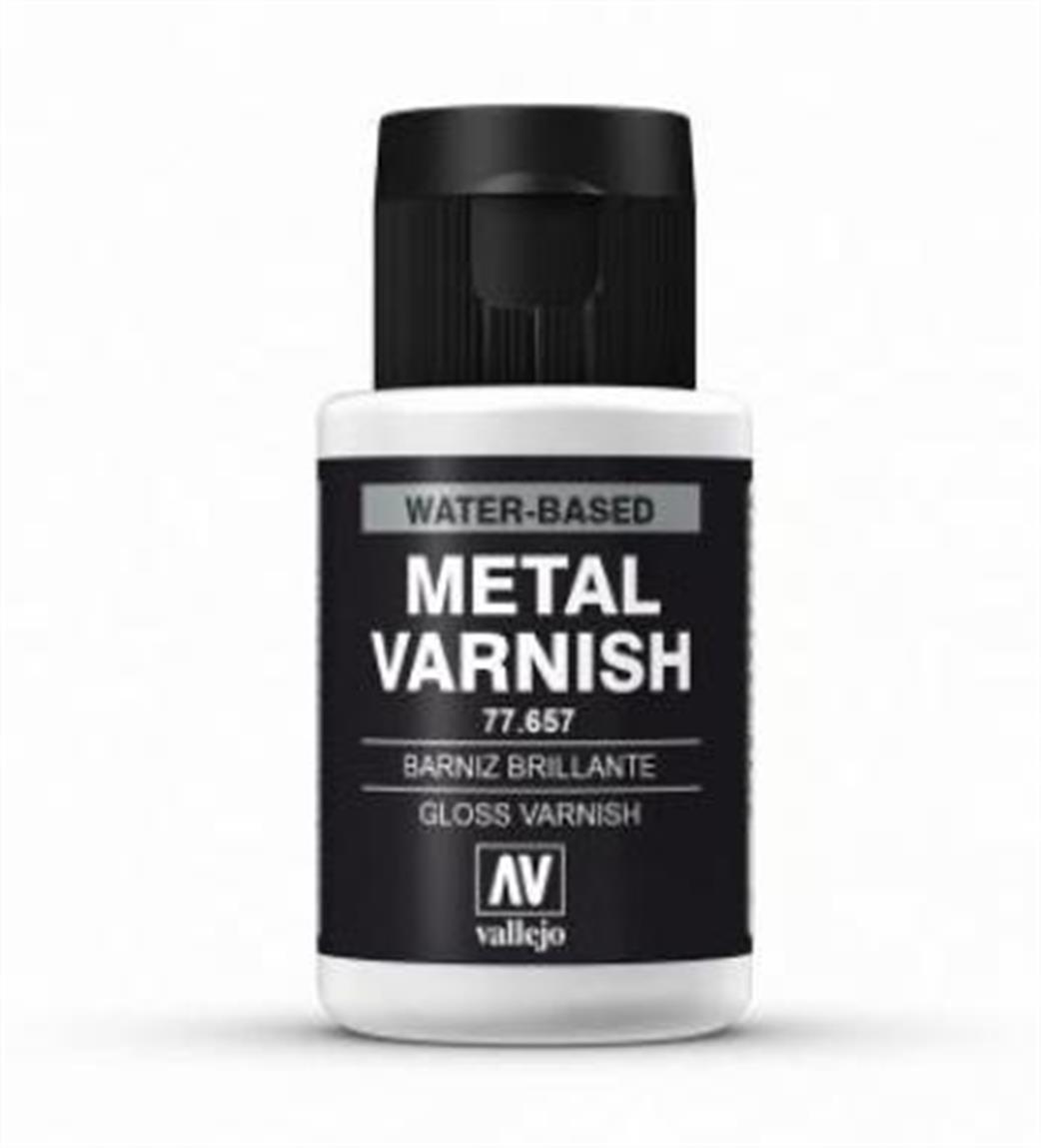 Vallejo  77657 Gloss Metal Varnish Water Based  32ml