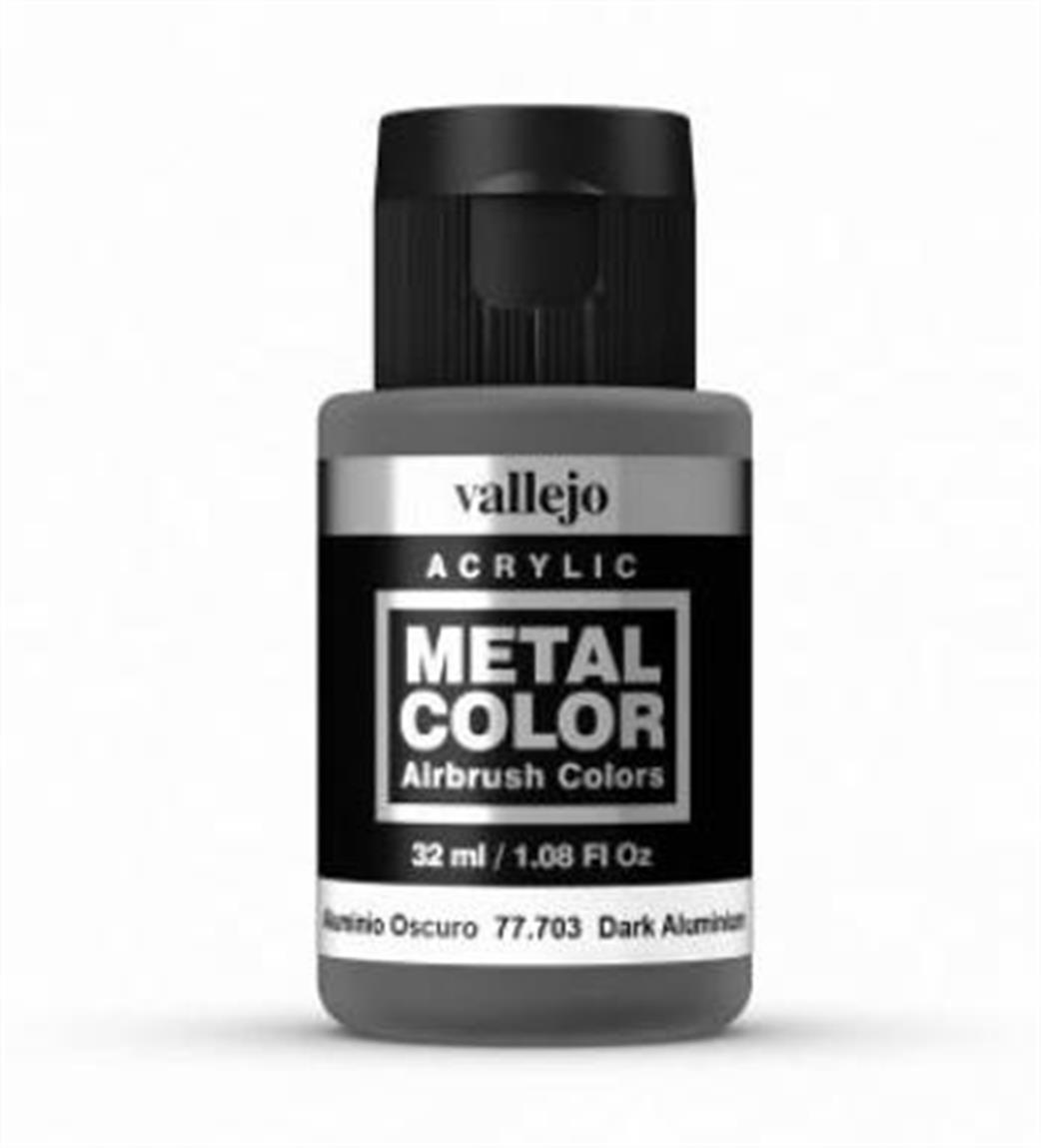 Vallejo 77703 Metal Color Dark Alumiuium Airbrush Color 32ml