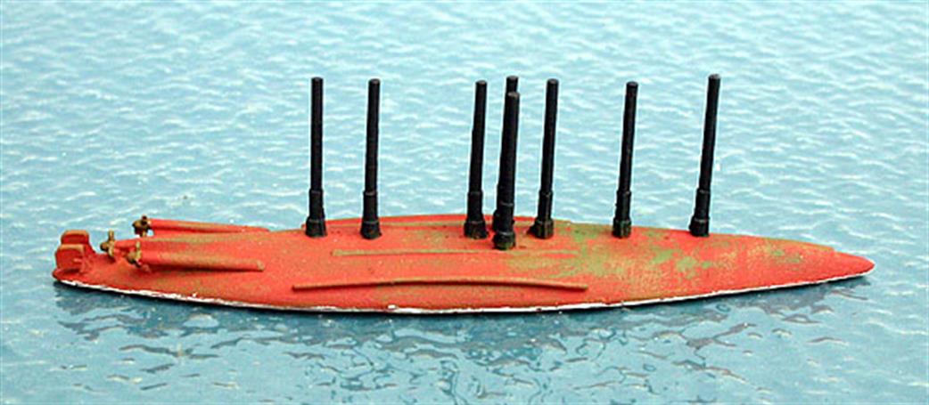 Coastlines 1/1250 CL-SA17a Salvaged German battleship, Kaiserin, with tall airlocks