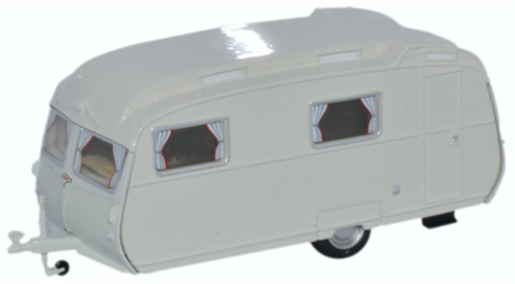 Oxford Diecast 1/76 76CC001 Carlight Continental Caravan Light Grey