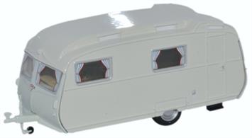 Oxford Diecast 1/76 Carlight Continental Caravan Light Grey 76CC001