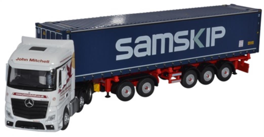 Oxford Diecast 1/76 76MB004 Mercedes Actros SSC D-TEC Combitrailer/Container John Mitchell