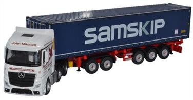 Oxford Diecast 1/76 Mercedes Actros SSC D-TEC Combitrailer/Container John Mitchell 76MB004