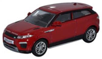 Oxford Diecast 1/76 Range Rover Evoque Coupe (Facelift) Firenze Red 76RRE001