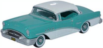 Oxford Diecast 1/76 Buick Century 1955 Turquoise/Polo White 87BC55001