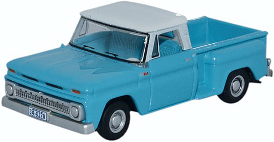 Oxford Diecast 1/87 87CP65001 Chevrolet Stepside Pick Up 1965 Light Blue/White