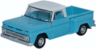 Oxford Diecast 1/87 Chevrolet Stepside Pick Up 1965 Light Blue/White 87CP65001