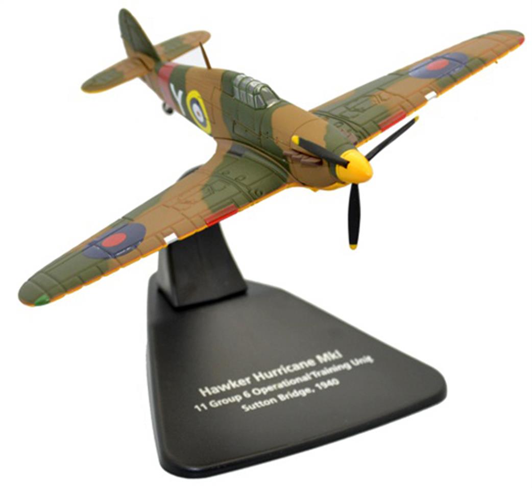 Oxford Diecast 1/72 AC069 Hawker Hurricane MkI 11 Group 6 OUT Sutton Bridge 1940