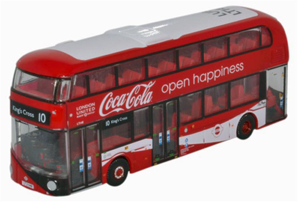 Oxford Diecast NNR004CC New Routemaster London United Coca Cola 1/148