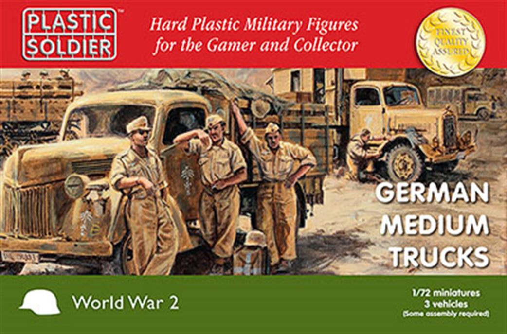 Plastic Soldier 1/72 WW2V20020 German Medium Trucks Pack of 3