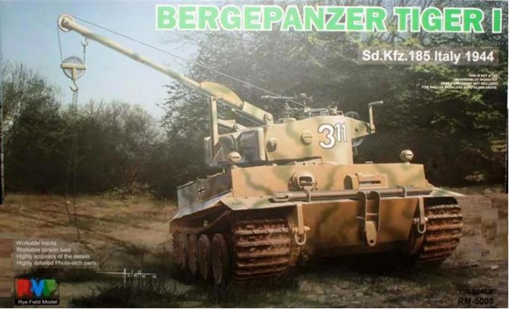 Rye Field Model 1/35 RM-5008 German Bergepanzer Tiger 1 Tank Kit