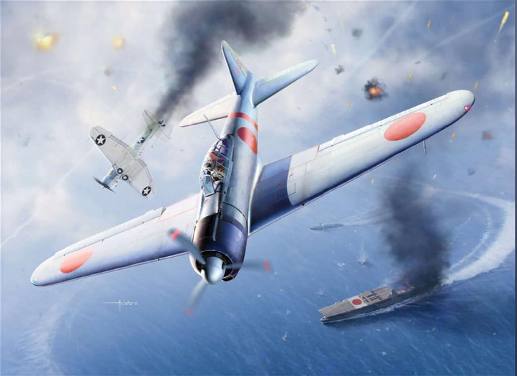 Academy 1/48 12352 Japanese Navy A6M2B Zero Fighter model 21 Battle of Midway Plastic kit